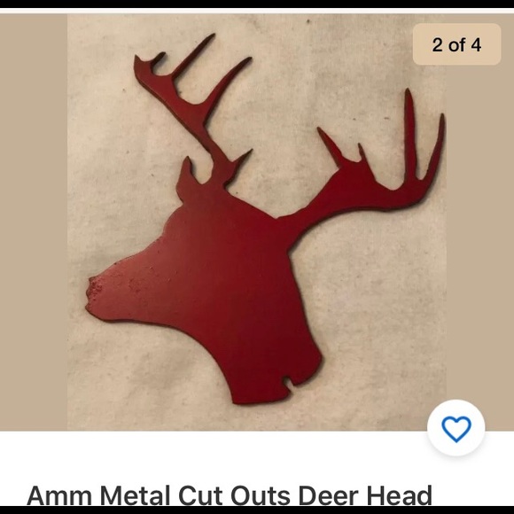 Metal cut out of Deer head - Picture 2 of 5